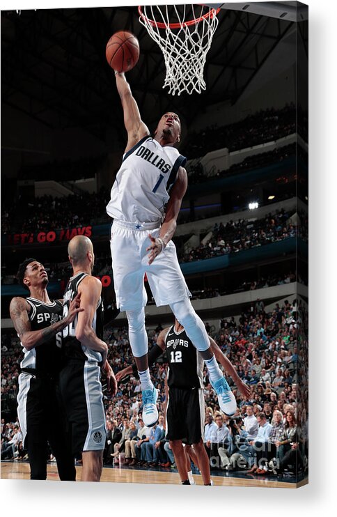 Nba Pro Basketball Acrylic Print featuring the photograph San Antonio Spurs V Dallas Mavericks by Glenn James