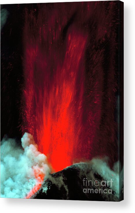 Mount Etna Acrylic Print featuring the photograph Mount Etna Volcano Erupting #11 by Jeremy Bishop/science Photo Library