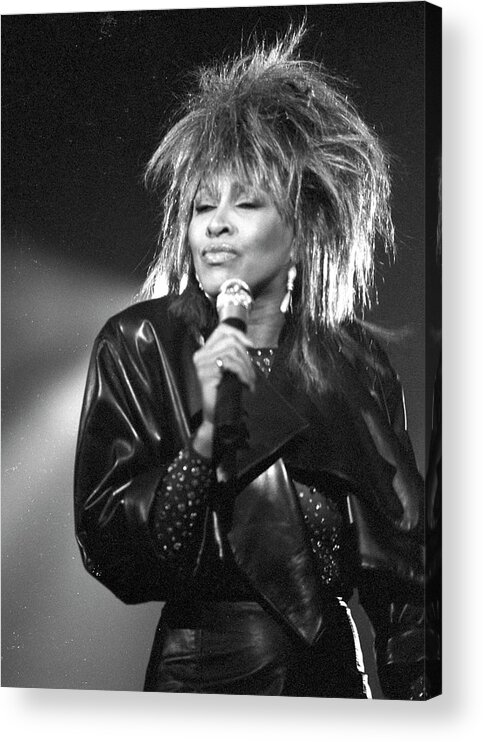 1980-1989 Acrylic Print featuring the photograph Tina Turner Performs On A Tv Show #3 by Michael Ochs Archives