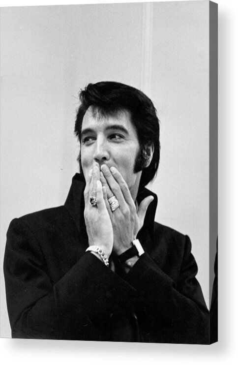 Elvis Presley Acrylic Print featuring the photograph Rock And Roll Musician Elvis Presley by Michael Ochs Archives