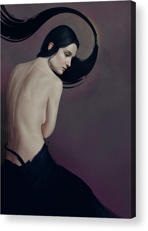 Woman Acrylic Print featuring the painting 483 by Diego Fernandez