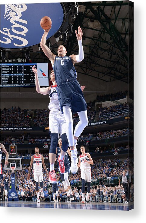 Nba Pro Basketball Acrylic Print featuring the photograph Washington Wizards V Dallas Mavericks by Glenn James