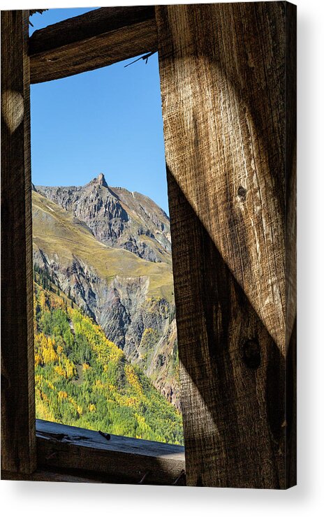 Window Acrylic Print featuring the photograph A Miner's View by Denise Bush