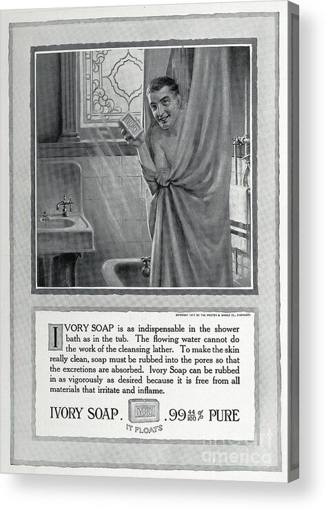 People Acrylic Print featuring the photograph Advertisement For Ivory Soap by Bettmann