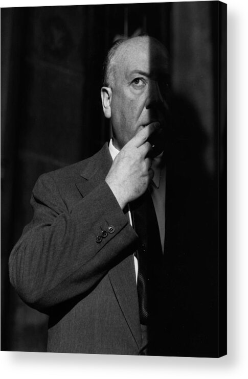 Shadow Acrylic Print featuring the photograph Alfred Hitchcock by Thurston Hopkins