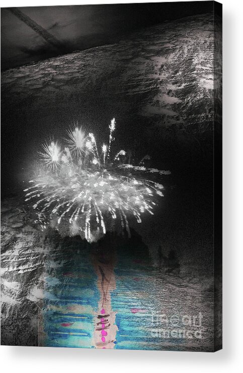  Acrylic Print featuring the digital art Apparitions With Dots II, 11 by Cristina Leon