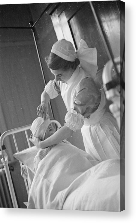 Care Acrylic Print featuring the photograph Bandage Practice by Fox Photos