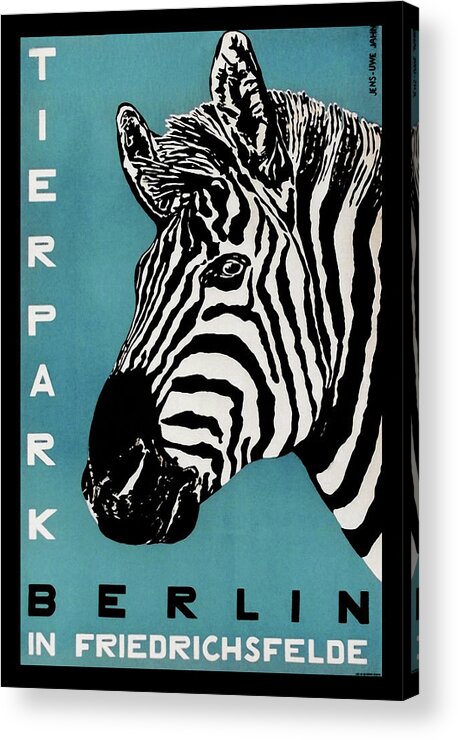 Berlin Zoo Acrylic Print featuring the mixed media Berlin Zoo by Vintage Lavoie