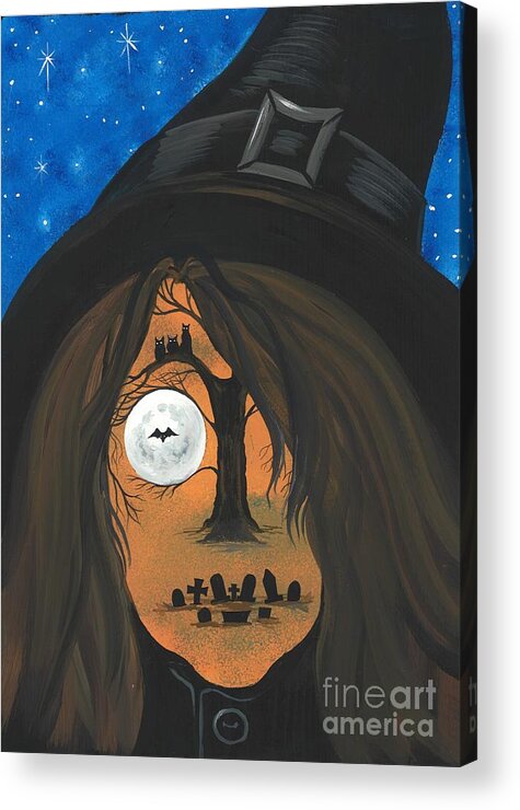 Print Acrylic Print featuring the painting Blair Witch by Margaryta Yermolayeva