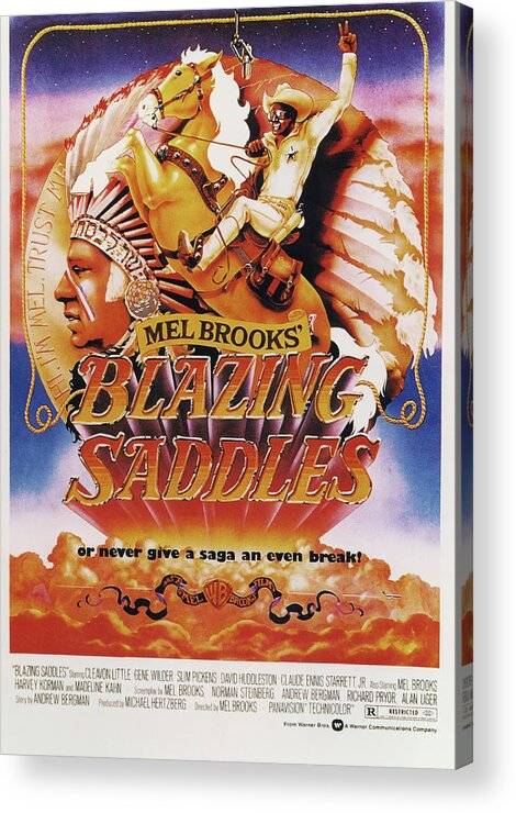 1974 Acrylic Print featuring the photograph Blazing Saddles by Globe Photos