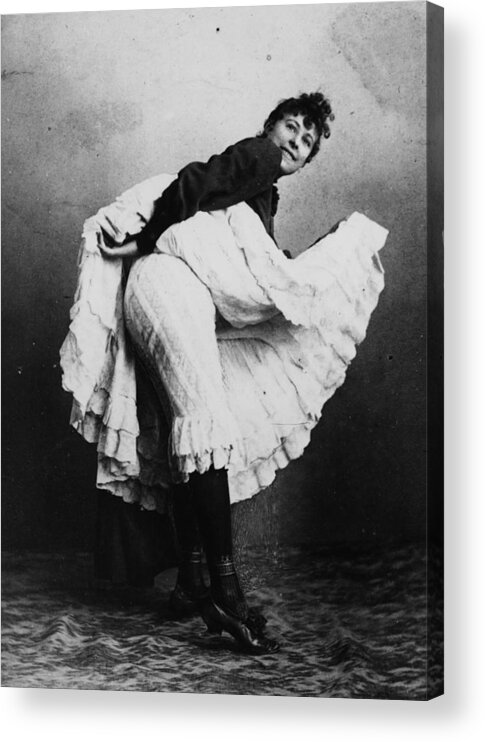 Vertical Acrylic Print featuring the photograph Can-can Dancer by Hulton Archive