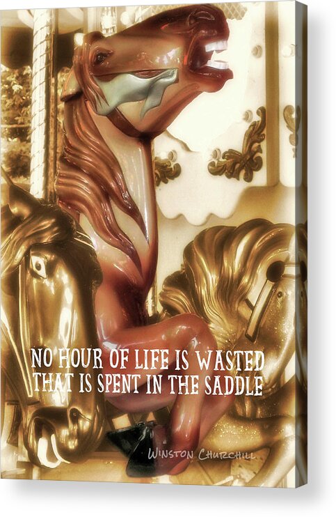 1919 Acrylic Print featuring the photograph CAROUSEL COLOR quote by Dressage Design