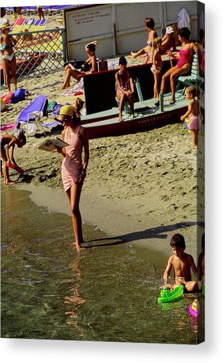 Fashion Acrylic Print featuring the photograph Christy Turlington in Portofino by Arthur Elgort