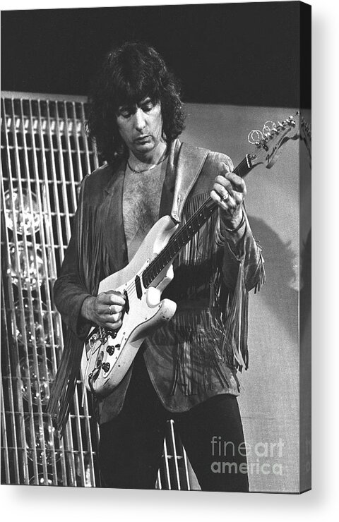 Deep Purple Acrylic Print featuring the photograph Deep Purple Richie Blackmore by Concert Photos