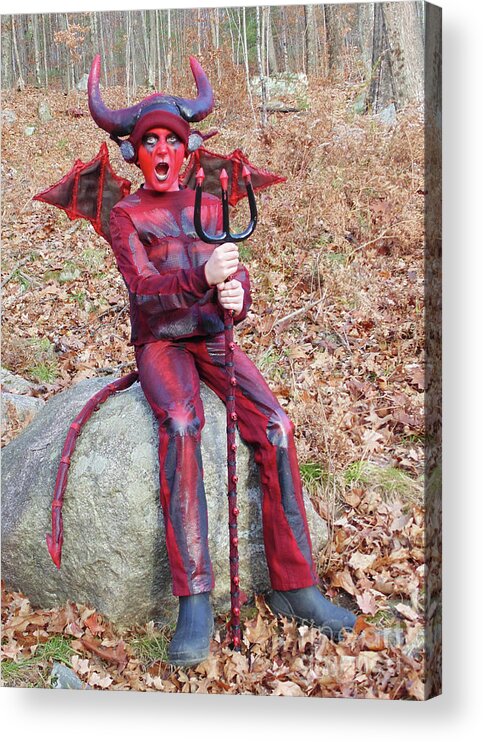 Halloween Acrylic Print featuring the photograph Devil Costume 3 by Amy E Fraser