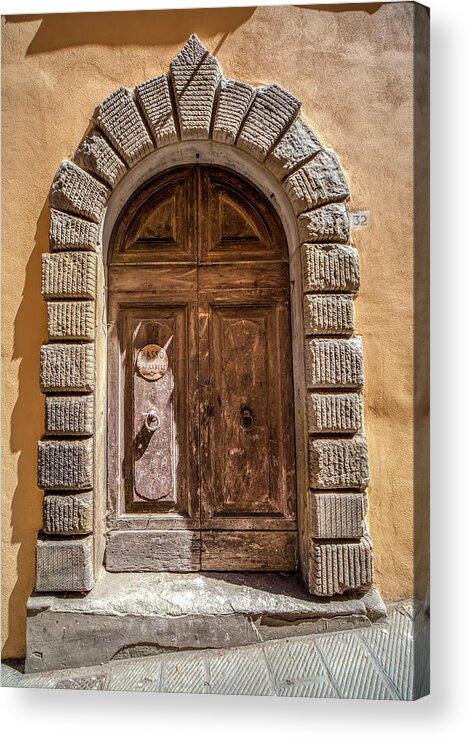 Tuscany Acrylic Print featuring the photograph Door Thirty Two of Tuscany by David Letts