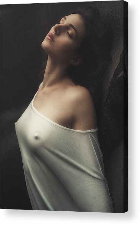 Girl Acrylic Print featuring the photograph Feeling The Sun by Paolo Lazzarotti