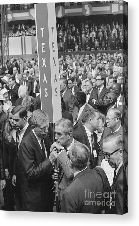 People Acrylic Print featuring the photograph Floor Of Convention Hall by Bettmann