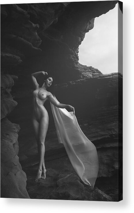 Girl Acrylic Print featuring the photograph Flying Out Of The Cave by Paolo Lazzarotti