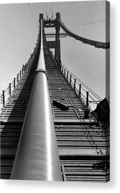 Lifeown Acrylic Print featuring the photograph Golden Gate Bridge by Peter Stackpole
