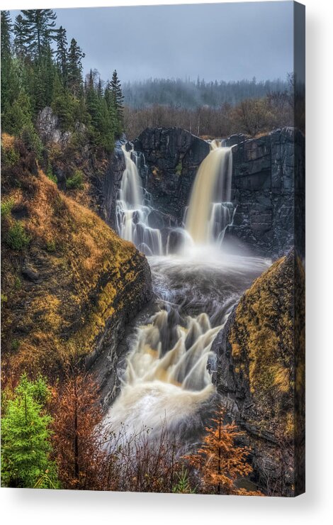 Waterfall Acrylic Print featuring the photograph High Falls by Brad Bellisle