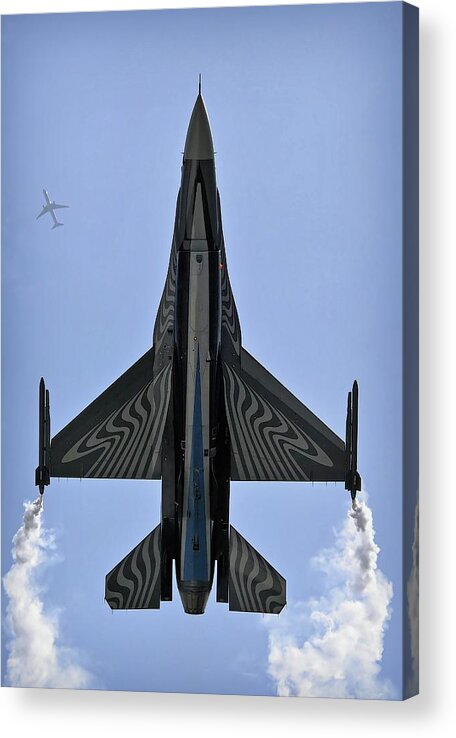 Aviation Acrylic Print featuring the photograph Just Over My Head by Marco Tricarico
