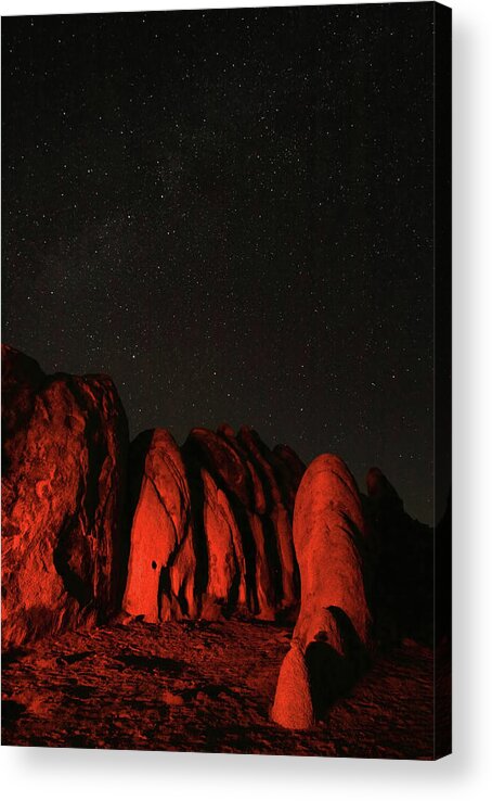 Tranquility Acrylic Print featuring the photograph Late Night At Alabama Hills by David Toussaint