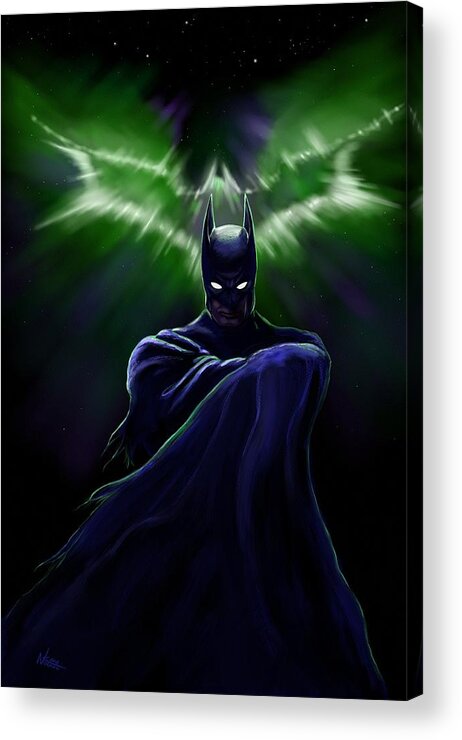 Bat Acrylic Print featuring the digital art Like a Bat Out of Hell by Norman Klein