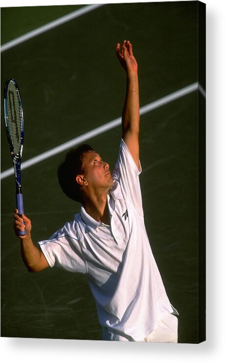 Tennis Acrylic Print featuring the photograph Lipton Champs Michael Chang by Al Bello