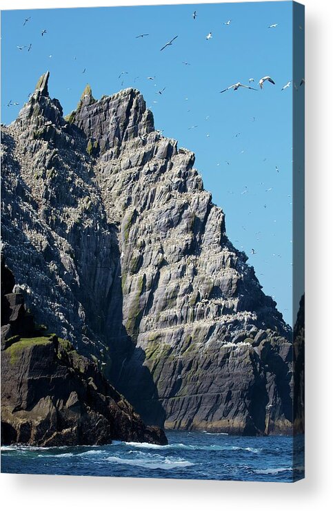 Skellig Islands Acrylic Print featuring the photograph Little Skellig Island Off Irish Coast by Photography By Paulgmccabe