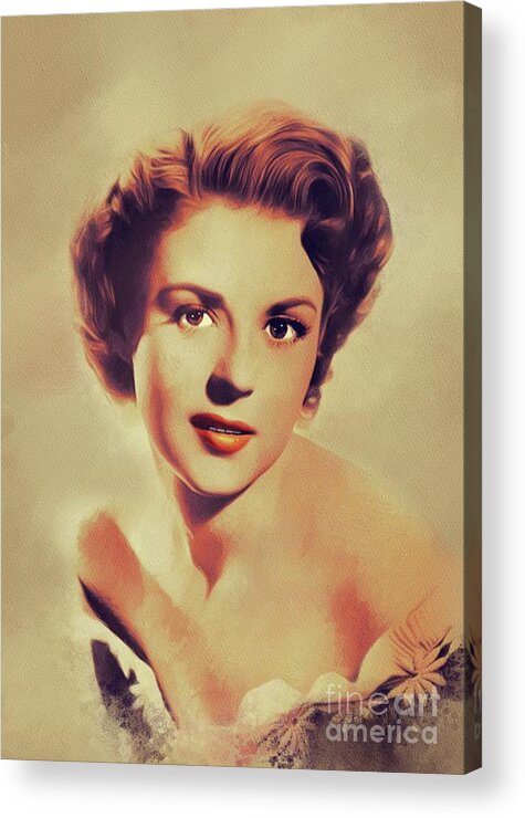 Mala Acrylic Print featuring the painting Mala powers, Vintage Actress by Esoterica Art Agency