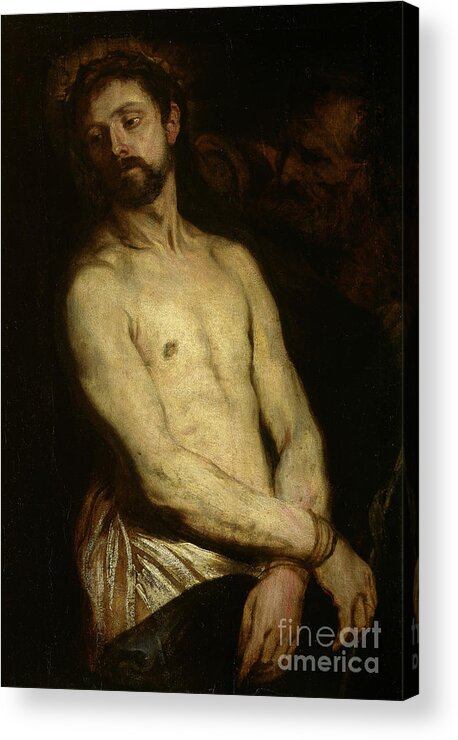 Dyck Acrylic Print featuring the painting Man of Sorrows, Ecce Homo by Anthony van Dyck
