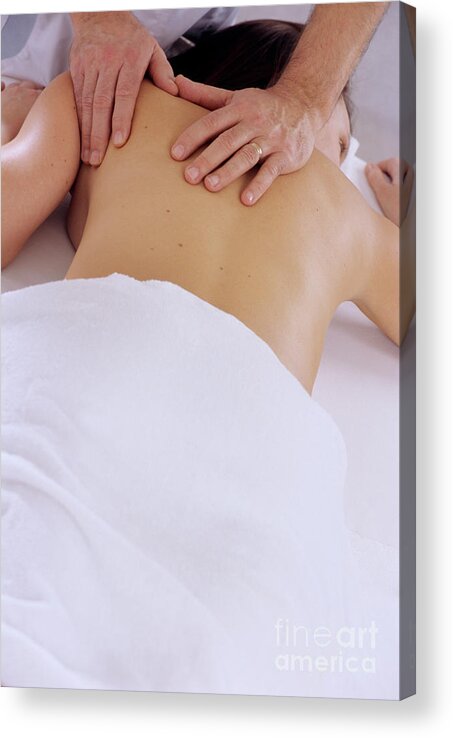 Massage Acrylic Print featuring the photograph Massage by Lea Paterson/science Photo Library