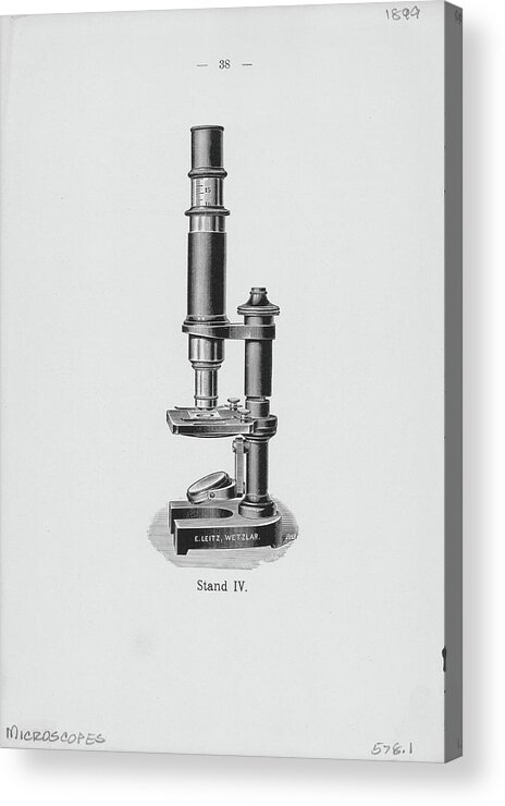 Microscope Acrylic Print featuring the photograph Medium Sized Microscope by Archive Photos
