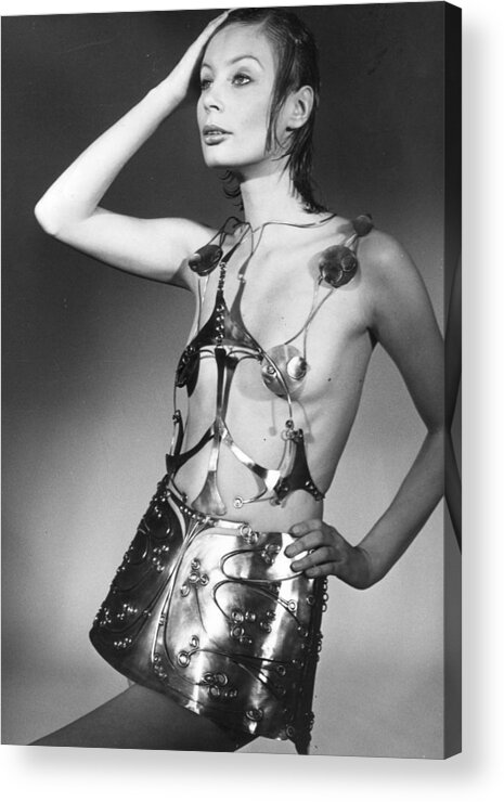 Bizarre Fashion Acrylic Print featuring the photograph Metallic Dress by Evening Standard