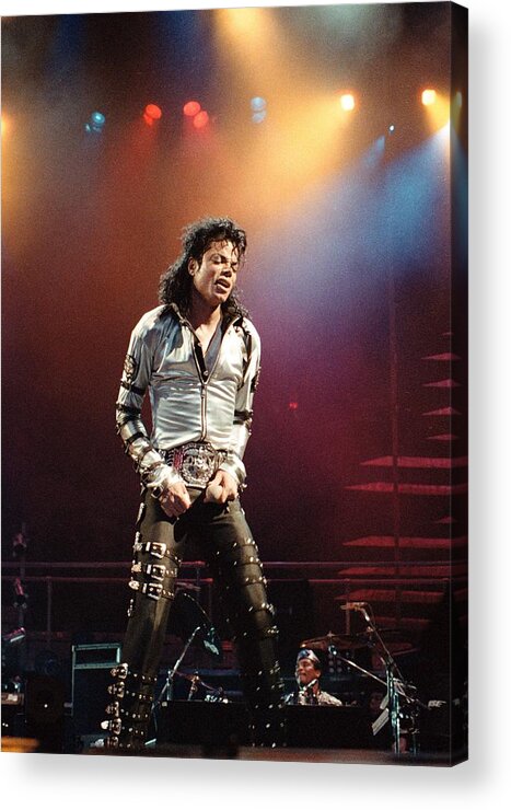 Performance Acrylic Print featuring the photograph Michael Jackson Bad World Tour by Jim Steinfeldt