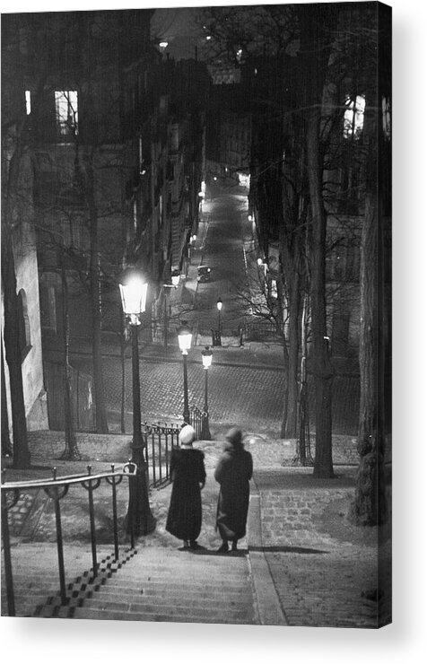Women Acrylic Print featuring the photograph Montmartre by Alfred Eisenstaedt