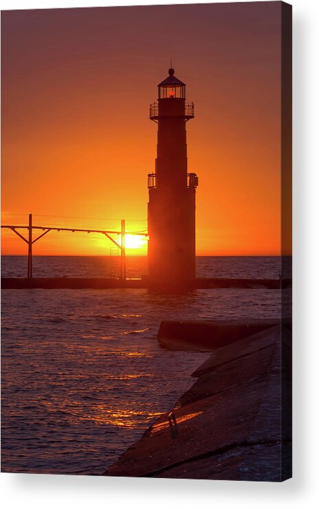 Lighthouse Acrylic Print featuring the photograph New Dawn by Patti Raine