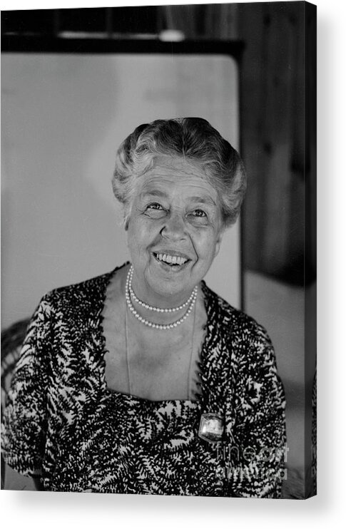 People Acrylic Print featuring the photograph Portrait Of Anna Eleanor Roosevelt by Bettmann