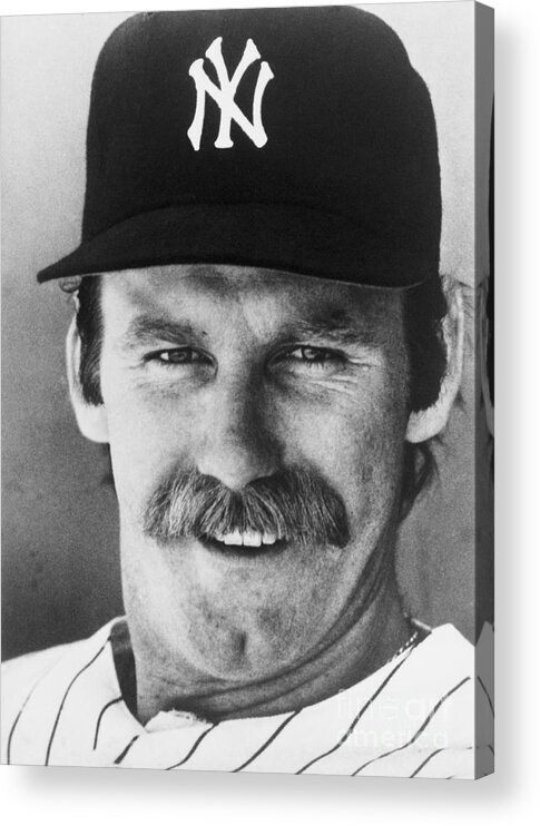 Baseball Cap Acrylic Print featuring the photograph Portrait Of Sparky Lyle by Bettmann