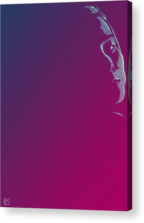 Peppe Cristiano Acrylic Print featuring the drawing Purple by Giuseppe Cristiano