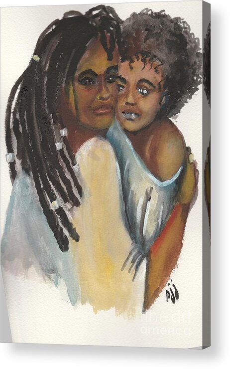African-american Acrylic Print featuring the painting Queen Love by Saundra Johnson