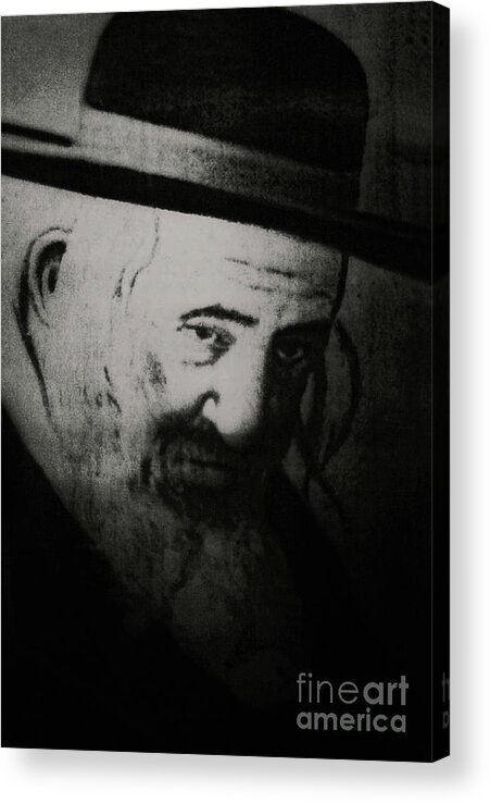 Rabbi Acrylic Print featuring the photograph Rabbi Shayele Kerestirer - His Image is believed to be an Amulet Against Misfortune by Doc Braham