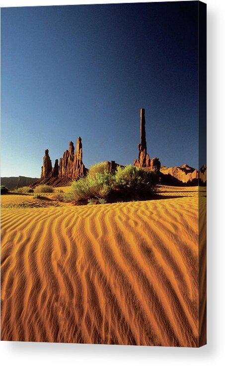 Sand Dune Acrylic Print featuring the photograph Ripples In The Sand, Monument Valley by Medioimages/photodisc