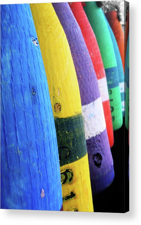 Art Acrylic Print featuring the photograph Row Of Buoy by JAMART Photography