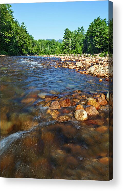 Water's Edge Acrylic Print featuring the photograph Saco River Rapids by Wholden