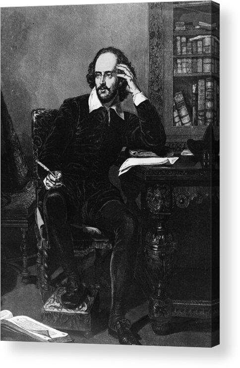 People Acrylic Print featuring the digital art Shakespeare by Hulton Archive