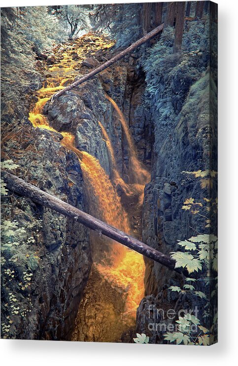 Falls Acrylic Print featuring the photograph Sol Duc Falls IR by Martin Konopacki
