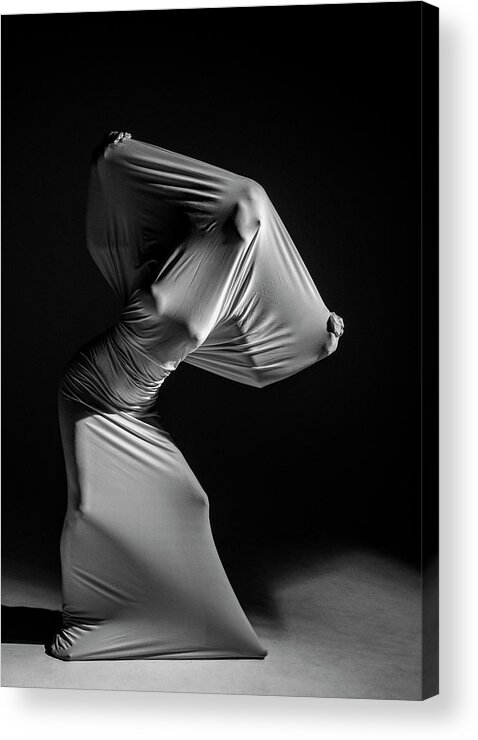 Nude Acrylic Print featuring the photograph Struggling to Break Out by S Katz