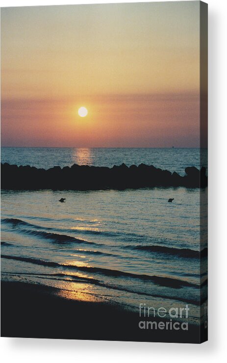 Color Acrylic Print featuring the photograph Sunset Ocean Bliss #1 #nature #art by Anitas and Bellas Art